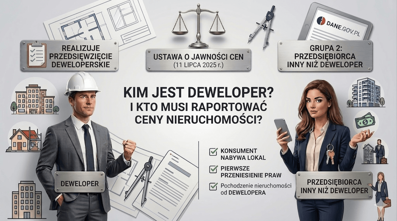 Kim jest deweloper w rozumieniu ustawy i kto dokładnie musi raportować ceny nieruchomości?